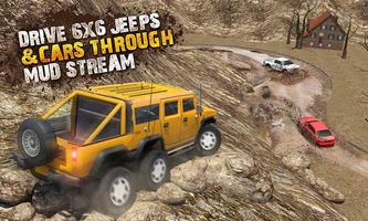 Offroad Mud-Runner Car Tow Truck: 6x6 Spin Tires capture d'écran 1