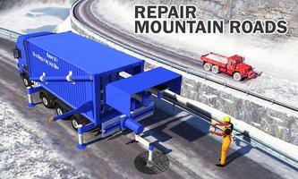 Pothole Road Repair: Snow Plow Excavator Crane screenshot 2