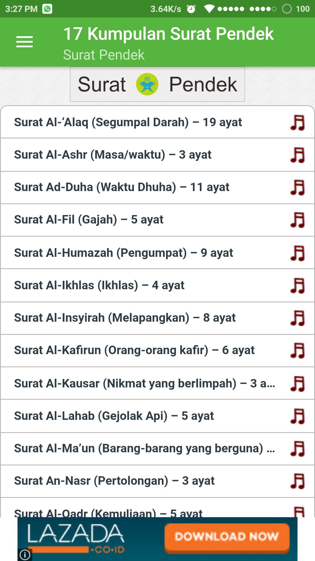 17 Kumpulan Surat Pendek For Android Apk Download