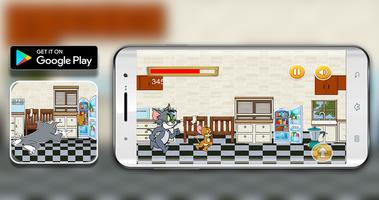 Tom jump and Jerry run in the kitchen Affiche