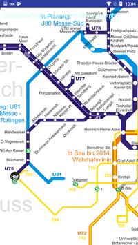 Düsseldorf U-Bahn-Karte Nordrhein-Westfalen poster