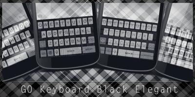 GO Keyboard Black Elegant Affiche