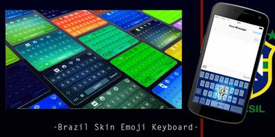 Brazil Skin Emoji Keyboard poster