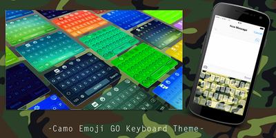 Camo Emoji GO Keyboard Theme Affiche