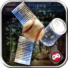 Can Knockdown 3D Tin Smash Hit Baseball Striker icône
