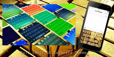 Gold Emoji GO Keyboard Theme 海報