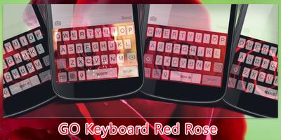 GO Keyboard Red Rose Affiche
