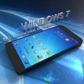 Blue Windows 7 GoLauncher Free أيقونة