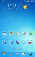 Blue Windows 7 GoLauncher Free poster