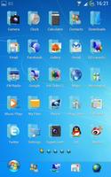 Blue Windows 7 GoLauncher Free 스크린샷 2