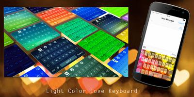 پوستر Light Color Love Keyboard