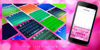 Pink Love Keyboard Theme poster