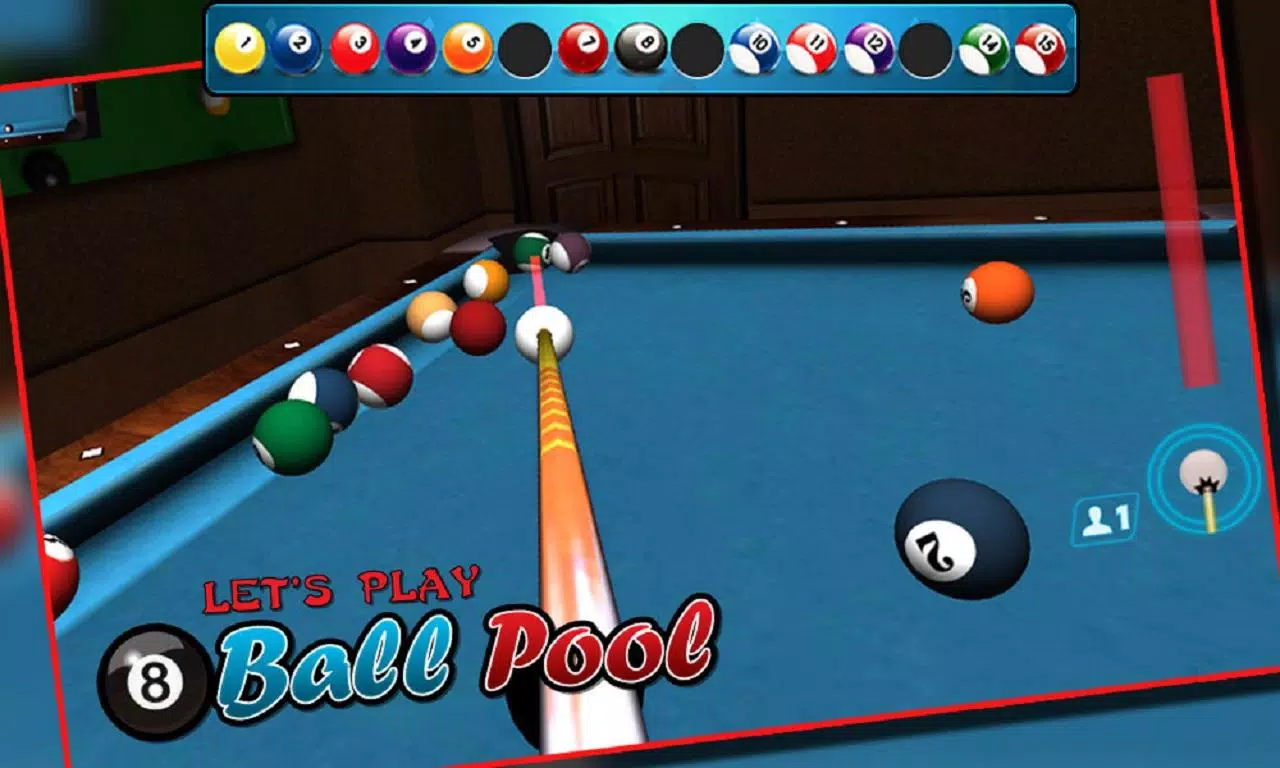 Download do APK de Jogo de bilhar com 8 bolas na mesa vermelha para Android