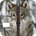 Wolf Zipper Screen Lock آئیکن