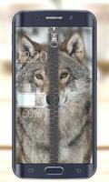 Wolf Zipper Screen Lock Affiche