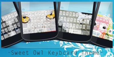 Sweet Owl Keyboard Theme Affiche