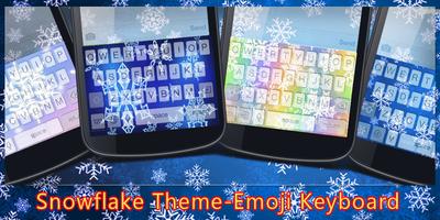 Snowflake Theme-Emoji Keyboard 포스터