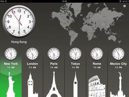 World Clock Time Affiche