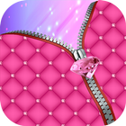 Pink Diamond Zipper Screen lock icône