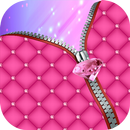 Pink Diamond Zipper Screen lock APK