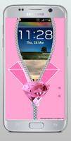 Pink Diamond Zipper Screen lock capture d'écran 2