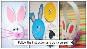 DIY Rabbit Paper Plate Affiche