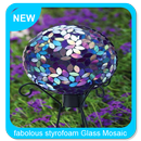 APK Fabulous Styrofoam Glass Mosaic Spheres