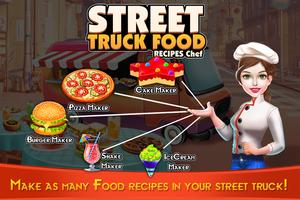Street Truck recettes alimenta Affiche