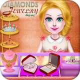 Boutique de bijoux en diamants icône