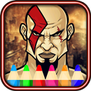 god of warriors coloring kratos by fans APK