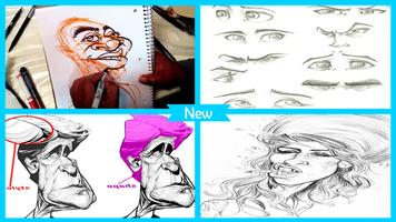 Drawing Caricatures Tehcniques-poster