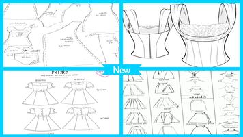 Drawing Clothes Pattern পোস্টার