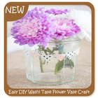 Easy DIY Washi Tape Flower Vase Craft ไอคอน