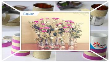 Easy DIY Washi Tape Flower Vase Craft Ekran Görüntüsü 3