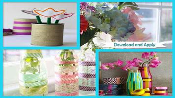 Easy DIY Washi Tape Flower Vase Craft اسکرین شاٹ 2