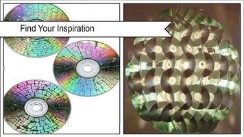 Ingenious Upcycled CD Crafts Affiche