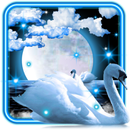 Swans Moon Night LWP APK