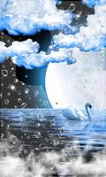 Swans Moon Night LWP اسکرین شاٹ 2