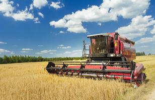 Poster Grande mietitrice agricola Farmland