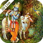 Live 3D Krishna Blessings -Share 3D Krishna Avatar icône