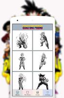 Goku And Friends pixel art coloring by number Affiche