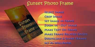 Sunset Photo Frame Affiche