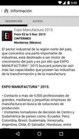 برنامه‌نما Expo Manufactura 2015 عکس از صفحه