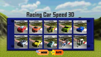 Racing Car Speed 3D Affiche