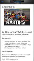 Série karting TOUR Québec تصوير الشاشة 1