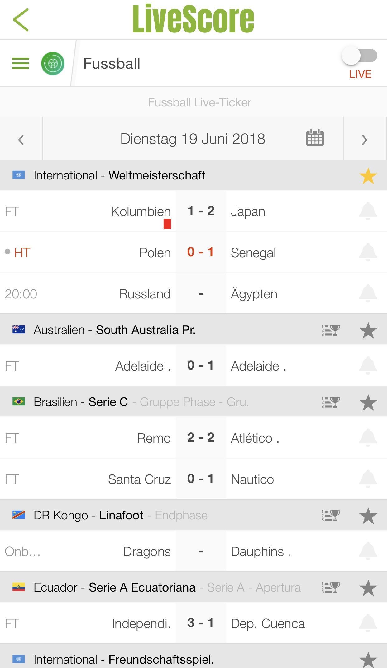 Ergebnisselive - LiveScore - Fussball Live for Android - APK Download