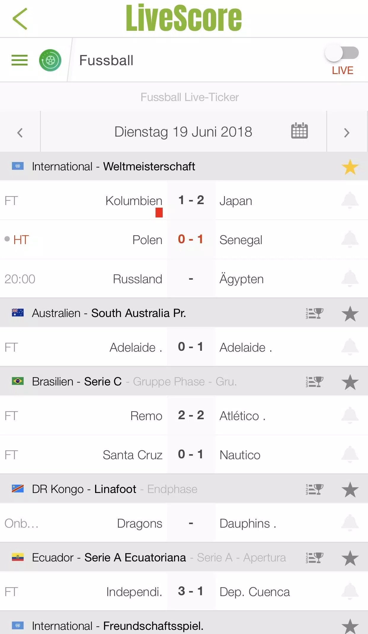 Ergebnisselive - LiveScore - Fussball Live for Android - APK Download