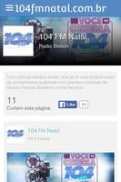 Radio 104 fm Natal/RN capture d'écran 2