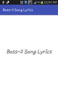 Boss-2 Song Lyrics Affiche