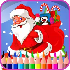 Xmax coloring  santa reindeers